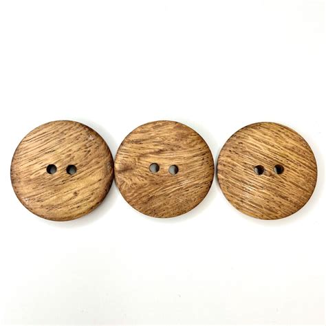 31MM 3 Big Wood Buttons for Knitting Sewing 2 Hole Flat Buttons Buttons ...