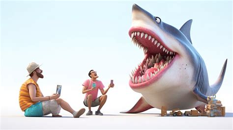 Premium Photo | Characters Watching Hammerhead Sharks cute face