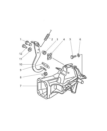 5125847aa Genuine Mopar Spring Brake Pedal Return