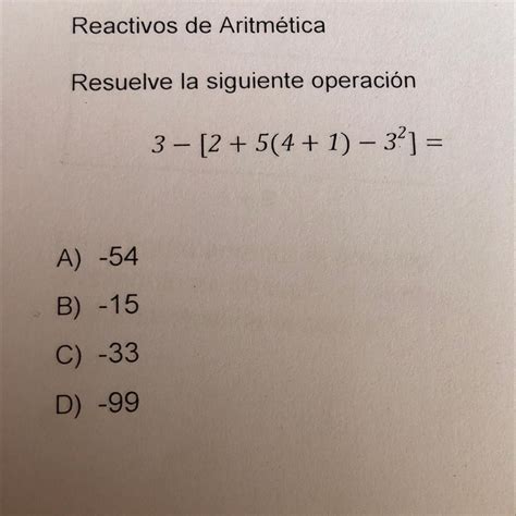 como resuelvo esta operación aritmética 3 2 5 4 1 3 el último