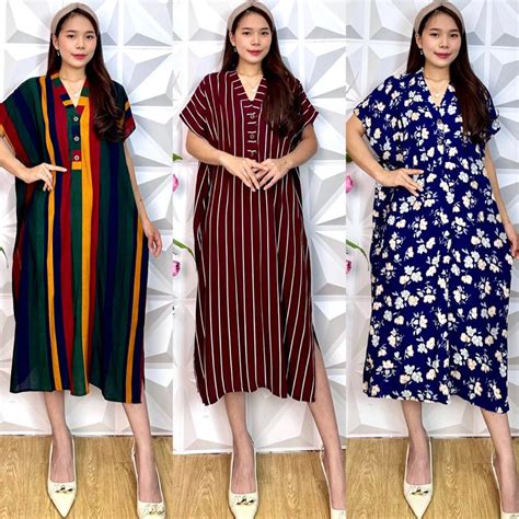 Jual Midi Dress Rayon Kerah V Midi Dress Rayon Jumbo Midi Dress Ld