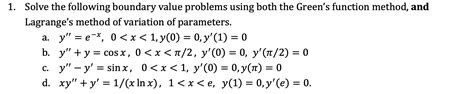 Solved Solve The Following Boundary Value Problems Using Chegg