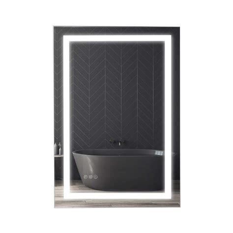 Tileon In W X In H Large Rectangular Frameless Wall Mount Led