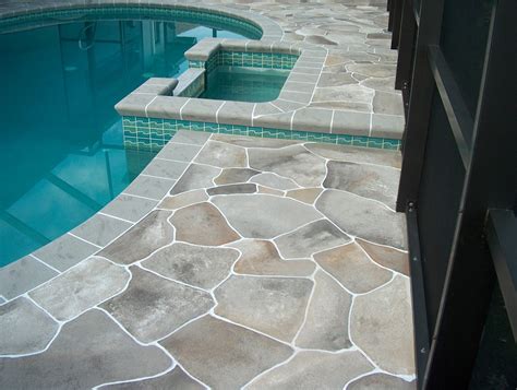 Flagstone Pool Deck Melbourne Traditional Pool Orlando By