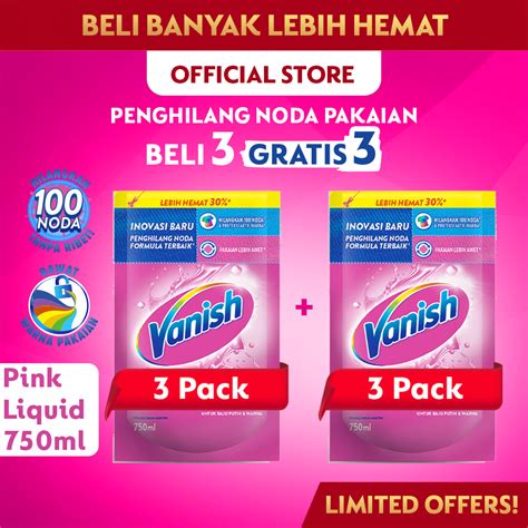 Jual Vanish Pink Cair Refill 750ml X 6 Penghilang Noda Pakaian