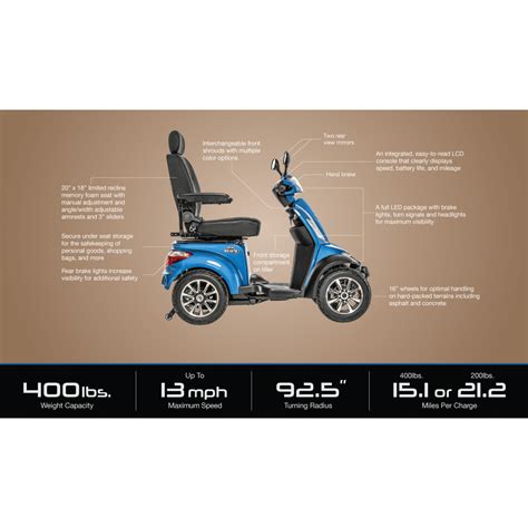 Pride Baja Raptor 2 4 Wheel Scooter Free Shipping — Restoremobility