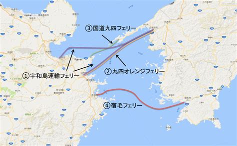 九州 四国間を結ぶフェリーの乗り場・時刻表（旅行，釣り遠征計画のために） 気ままに釣行記