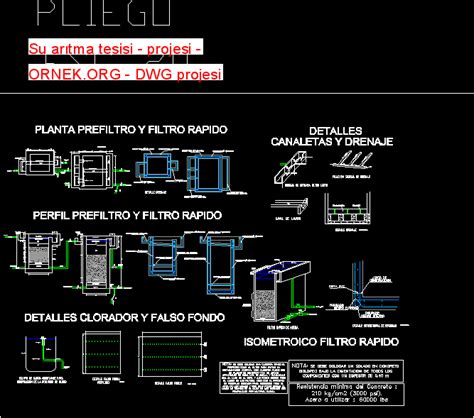 Proje Sitesi Atık su arıtma tesisi Autocad Projesi