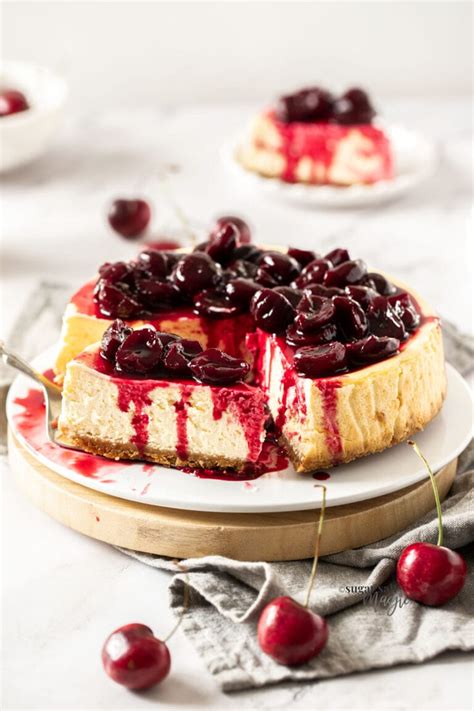 Easy Baked Cherry Cheesecake Sugar Salt Magic