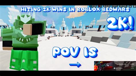 Hitting K Wins Roblox Bedwars Youtube