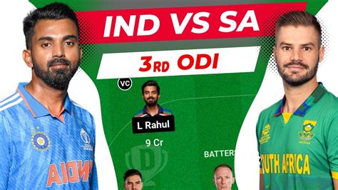 Ind Vs Sa 3rd Odi Dream11 Team Prediction India Vs South Africa