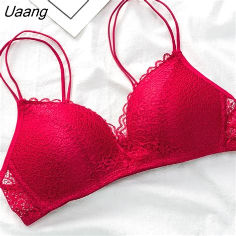 Uaang Women Bra Sexy Lace Bralette Floral Wireless Bra Female Underwear A B Cup Lingerie Soft