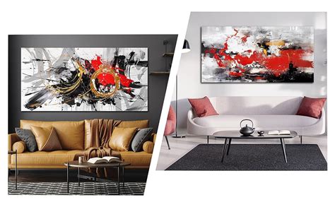 Cirabky Large Abstract Wall Art Black And White Canvas Wall