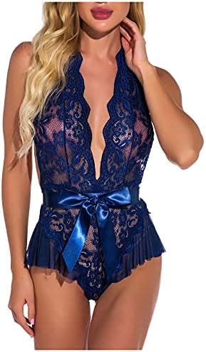 Sexy Dessous Outfit für Damen Negligees Lingerie V Frauen Deep Teddy