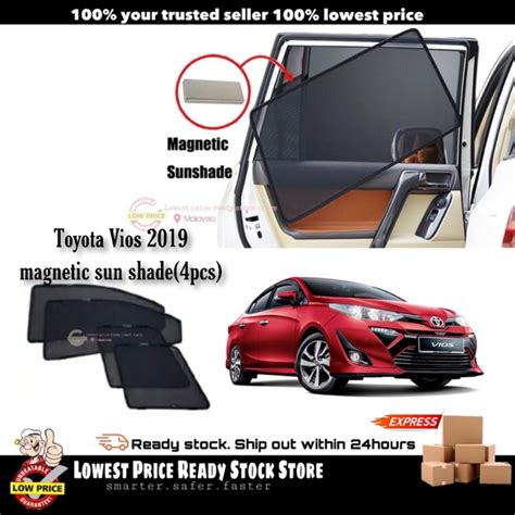 Toyota Vios 2019 2022 Car Magnetic Sun Shade Sunshade 4pcs Shopee