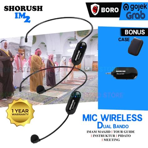 Jual Shorush IM 2 Mikrofon Mic Clip On Wireless Presentasi Tur Imam