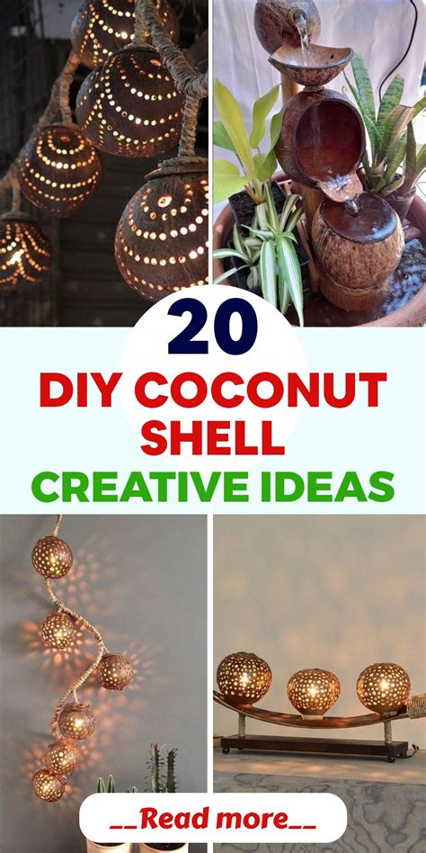 striking diy coconut shell ideas  decorate  home coconut art