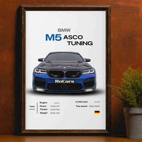 Bmw M Asco Tuning Poster Mid Century Modern Car Poster Retro