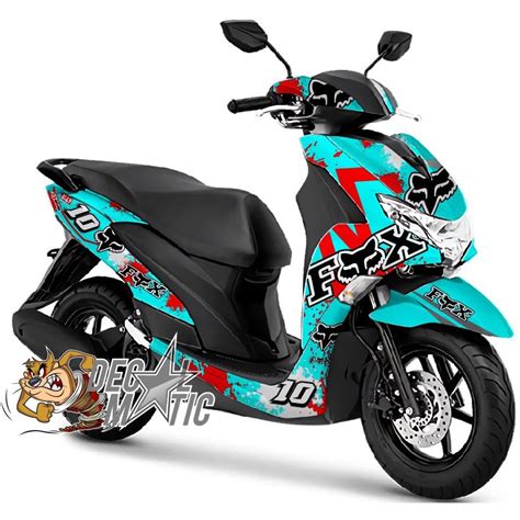 Jual Stiker Decal Full Body Motor Yamaha Freego Free Go Putih Merah