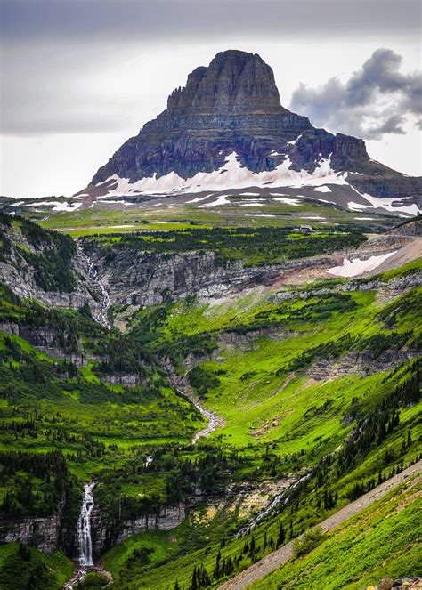 Waterfalls Flowing From Logan Pass Glacier National Park Mt [oc][2500x3500] Earthporn