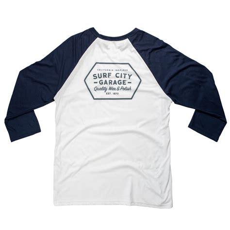 The Classic Raglan - Navy – Surf City Garage