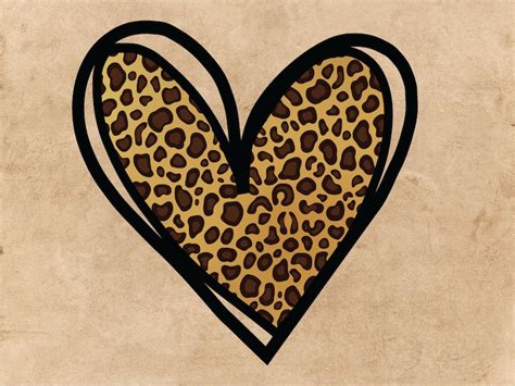 Leopard Heart Png Leopard Heart Svg Cheetah Heart Svg Heart Etsy