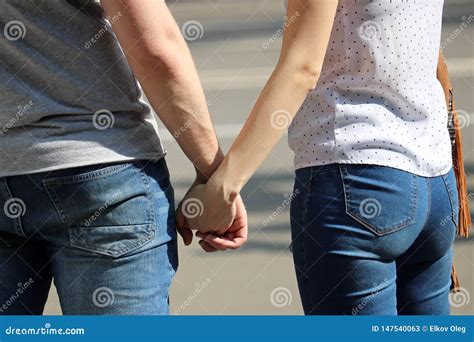 Couple In Love Holding Hands Outdoor Stock Image Image Of Romantic Denim 147540063