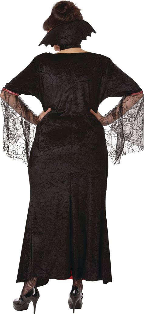 Women S Countess Vampiretta Vampire Black Red Dress With Necklace Halloween Costume Plus Size