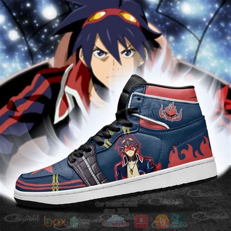 HOT Simon Gurren Lagann Anime Air Jordan High Top Sneaker Shoes