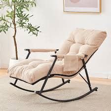 Japandi Padded Lounge Rocking Chair Home Land Furnishings