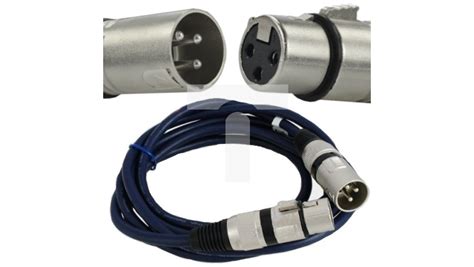 VITALCO MK06 Kabel mikrofonowy przedłużacz XLR wtyk gniazdo 1m