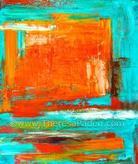 California Artwork: Abstract Painting in Bright Colors by Theresa Paden