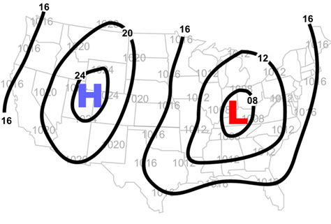 Learning Lesson: Drawing Conclusions - Surface Air Pressure Map ...