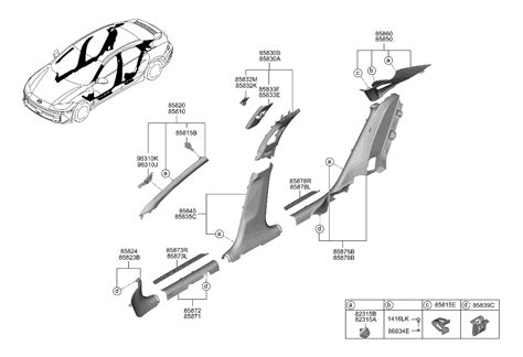 85885 KL000 NNB Genuine Hyundai TRIM ASSY RR DR SCUFF RH