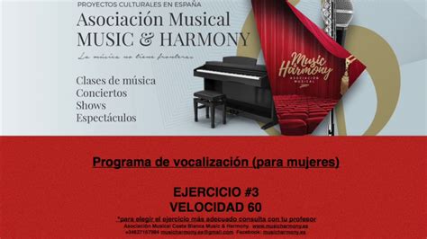 Ejercicio Para Practicar Canto 3 Velocidad 60 Programa De