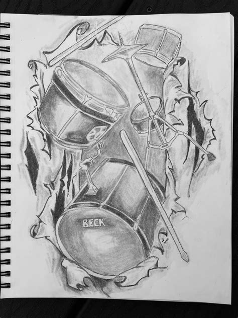 Drums Pencil Art Drawings Pencil Sketch Drums Drummer Pencil