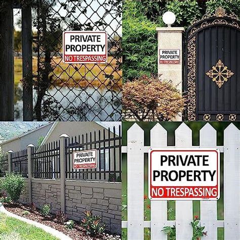 No Trespassing Posted Signs Aluminum Private Property Keep Out Signs 4