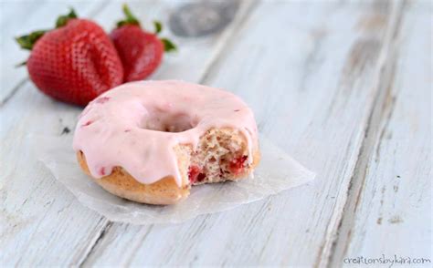 Baked Strawberry Donuts With Strawberry Frosting Creations By Kara