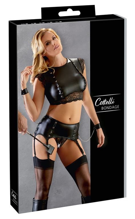 Open Crotchless Bondage Lingerie Set Misbehaved