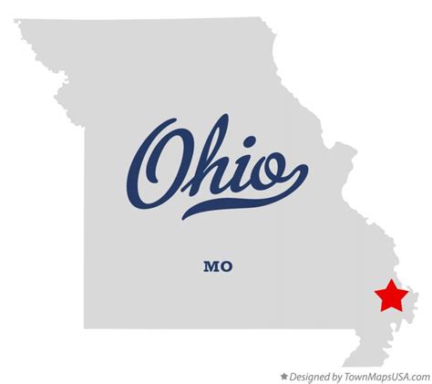 Map Of Ohio Mo Missouri