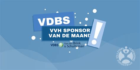 Vdbs Vvh Sponsor Van De Maand Volleybal Vereniging Harderwijk