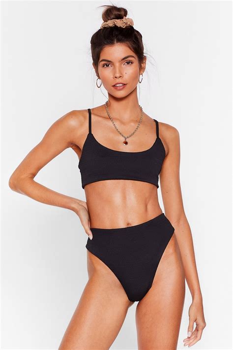 Bikini Brassière Texturé Taille Haute Si Un Grain De Sable Voulait Dire