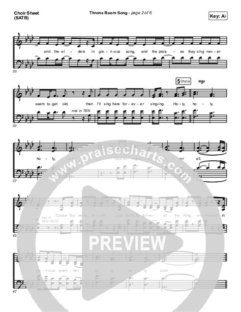 Throne Room Song Choir Sheet Music Pdf Charity Gayle Praisecharts