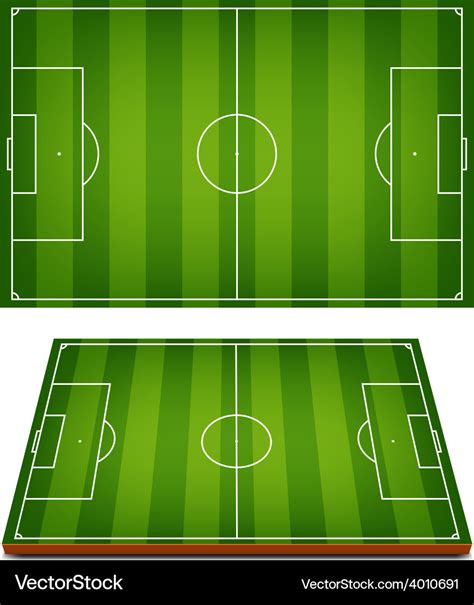 Soccer Fields Striped Grass Royalty Free Vector Image