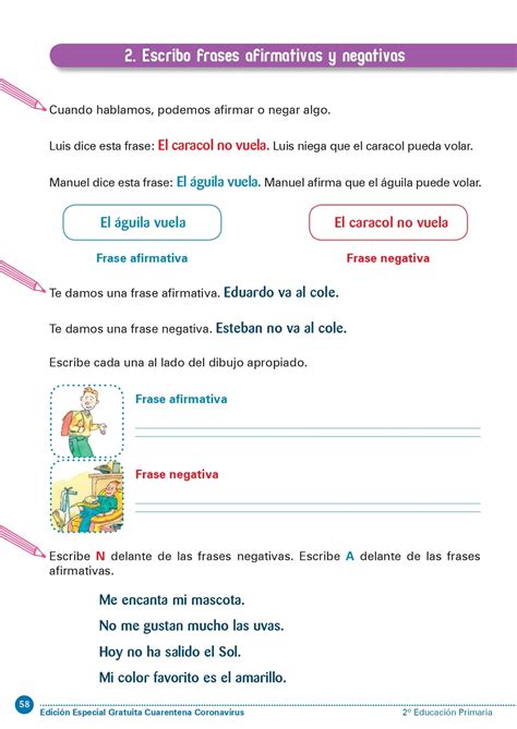 Conecta 2 135 Repaso Oraciones Afirmativas Y Negativas