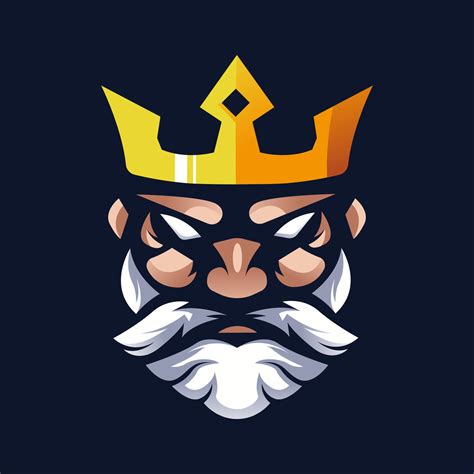 king mascot logo design illustration vector for avatar 8084407 Vector ...