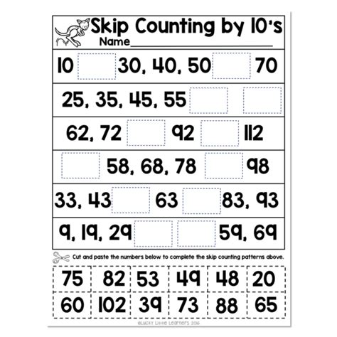 Skip Counting By 10 Number Line