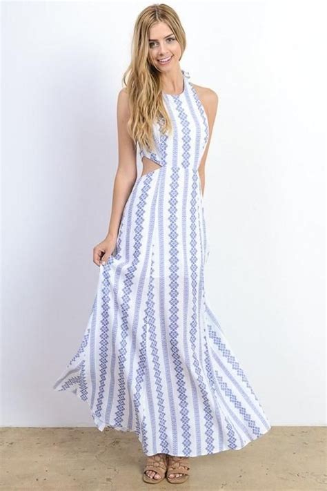 Bohemian Blue Halter Maxi Dress Artofit