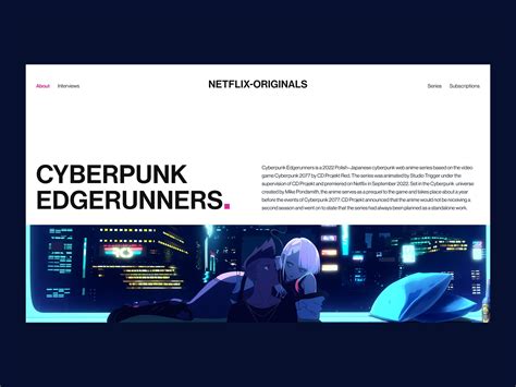 Netflix Original Promo - Cyberpunk Page by Ihor Zubrytskyi 🇺🇦 on Dribbble