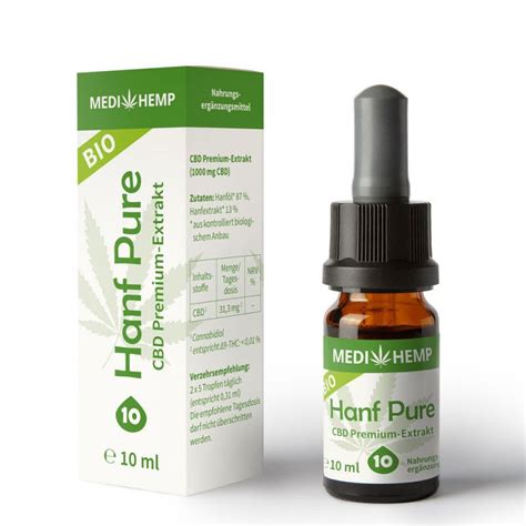 Medihemp Bio Hanf Pure Öl 10 10 ml Shop Apotheke